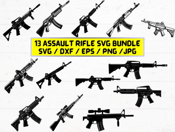 Assault Rifle SVG Bundle: A Versatile Tool for Design and Workflow