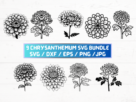 Chrysanthemum Flower Laser Engraving Cut