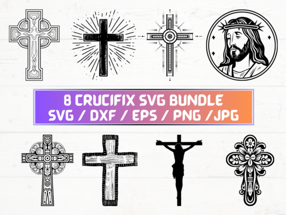Crucifix Stencil: A Versatile Digital Design Resource for Artists and Crafters