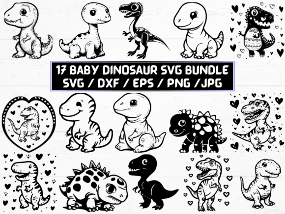 Discover the Power of Baby Dinosaur SVG, DXF, EPS, JPG, and PNG Files