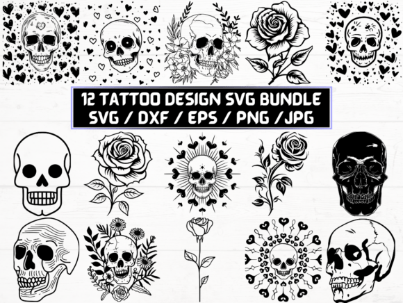 Mastering Tattoo Design with SVG, DXF, EPS, JPG, and PNG Files