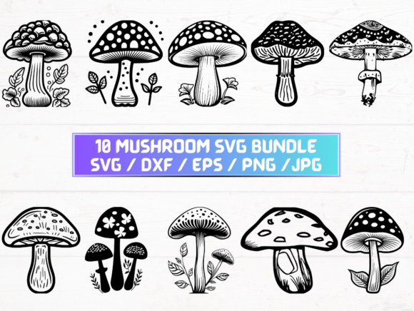 Mushroom Silhouette Design