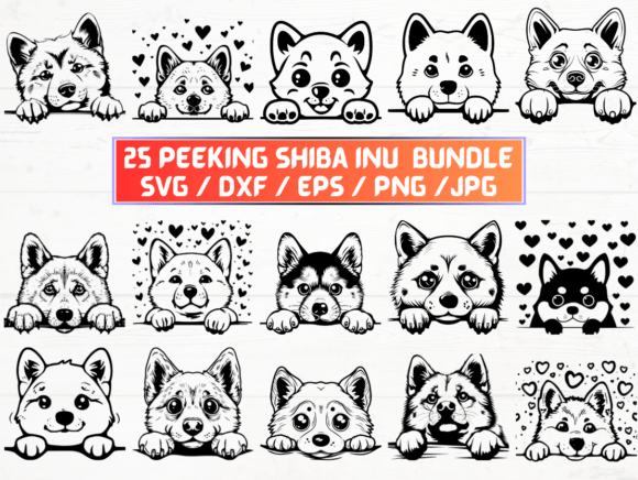 Peeking Shiba Inu SVG: A Digital Asset for Design and Creation