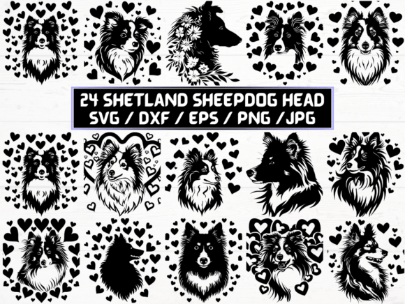 Shetland Sheepdog Head Laser Engraving