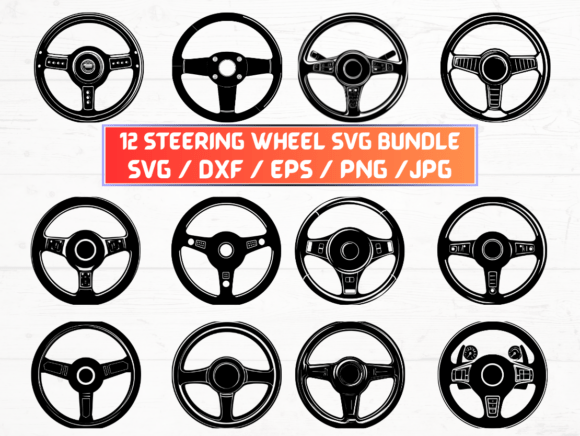Steering Wheel SVG Design Ideas