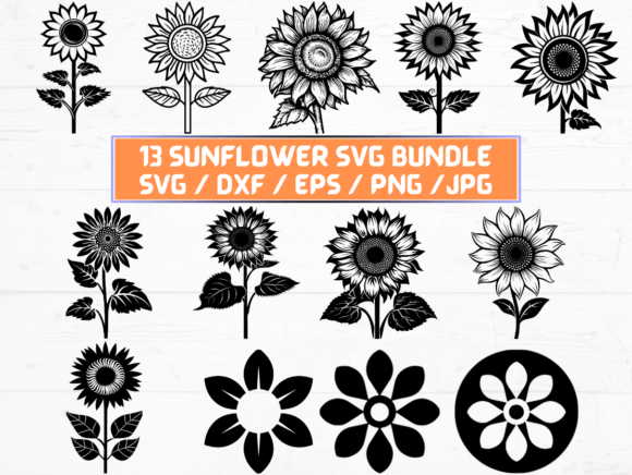 Sunflower Laser Engraving Cut File