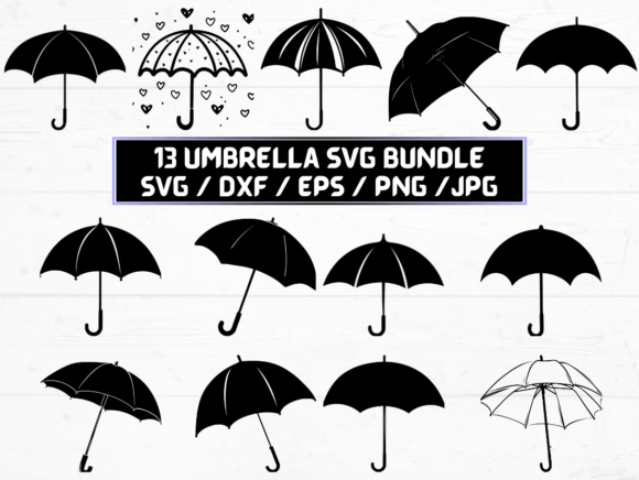Understanding Umbrella SVG, DXF, EPS, JPG, and PNG Files