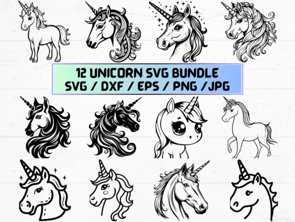 Unicorn Laser Engraving Cut Files