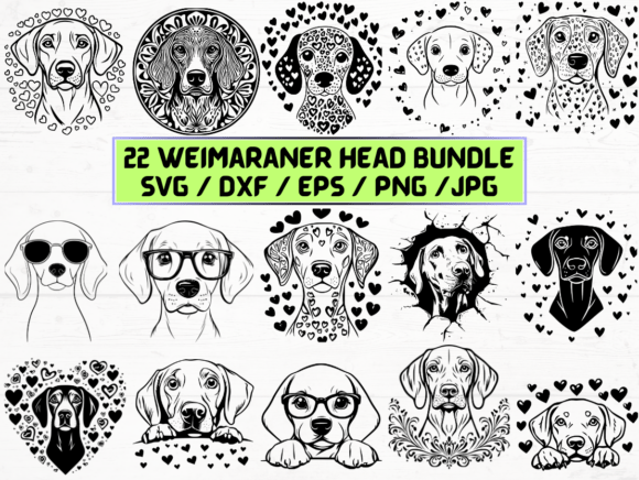 Weimaraner Head Laser Cut: A Versatile Digital Product for Designers and Crafters