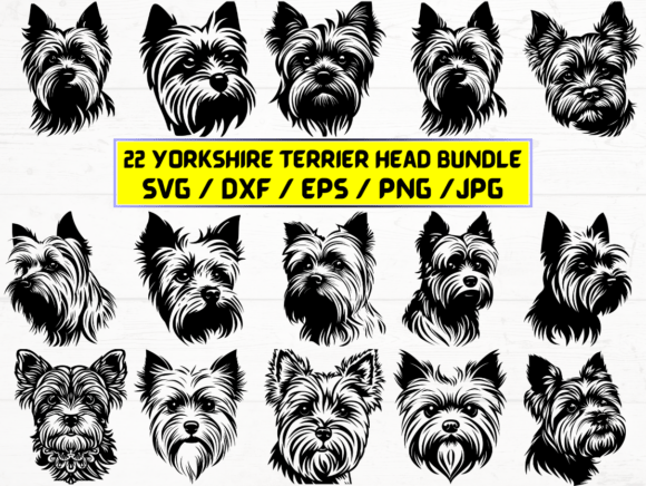 Yorkshire Terrier Head SVG: A Versatile Resource for Designers and Creators
